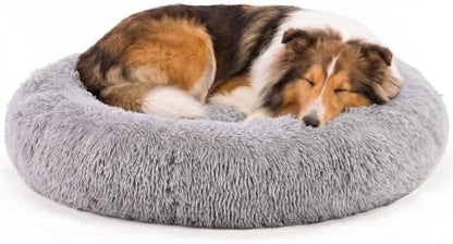 NEWBULIG 37x37 Inch Donut Dog Bed for Indoor Use, Fluffy Large Pet Sofa