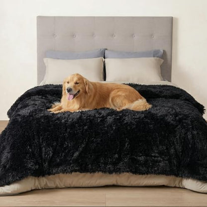 Bedsure Waterproof Dog Blankets for Large Dogs, Fluffy Faux Fur, 60×80"