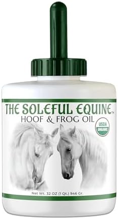 Hoof Oil, Horse Hoof White Line, Thrush, Abscesses, Overall Hoof Strength, Growth, Hoof Conditioning Rehydration. Certified Organic - Professionally Designed and Developed