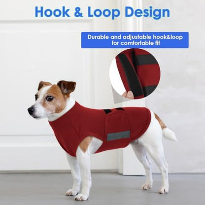 MIGOHI Dog Anxiety Relief Coat,M, Rosy-Red