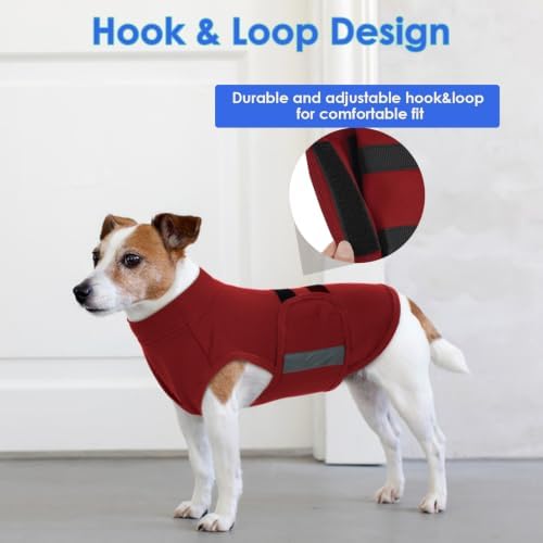 MIGOHI Dog Anxiety Relief Coat, XS, Rosy-Red