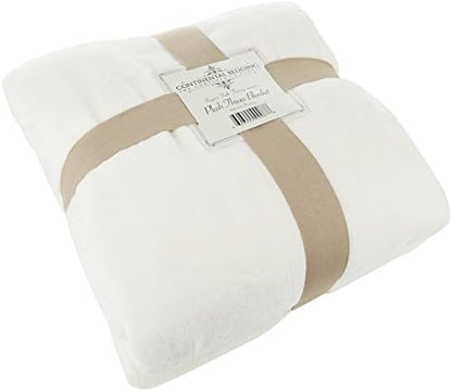 Continental Bedding - Super Soft Flannel Fleece Throw Blanket, Lightweight 320GSM, Great for Sofas, Couches, Beds, Camping, and Travel, The Whole Room Feels Soft and Cozy
