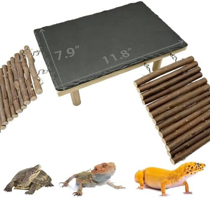 Bearded Dragon Basking Platform Climbing Tank Accessories Reptile Hideout