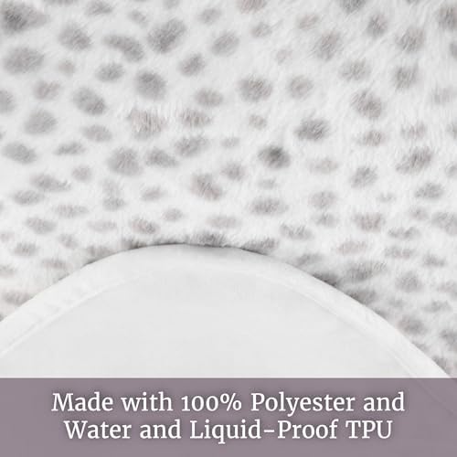 Lavish Home Waterproof Blanket for Bed, Couch, Car, Snow Leopard, 60”x80”