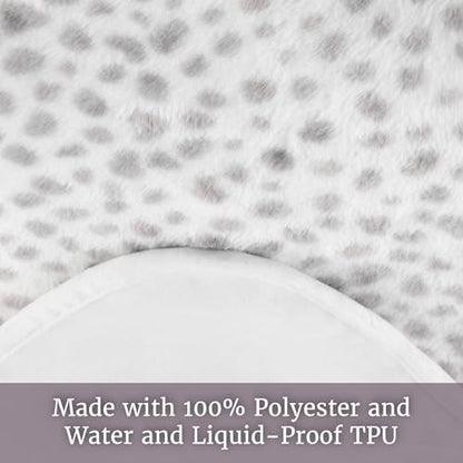 Lavish Home Waterproof Blanket for Bed, Couch, Car, Snow Leopard, 60”x80”