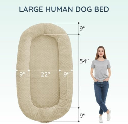 ChiXnuggle Faux Fur Washable Human Dog Bed Cover（Only Human Dog Bed）