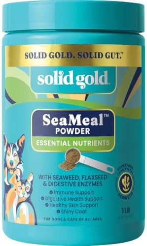 Solid Gold Dog & Cat Multivitamin Powder, Omega 3 & Kelp, Skin & Coat, 1LB