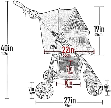 Pet Gear No-Zip Happy Trails Lite Pet Stroller, Jade