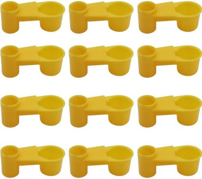 12Pcs Automatic Bird Waterer Cups Poultry Waterer Cage Feeder