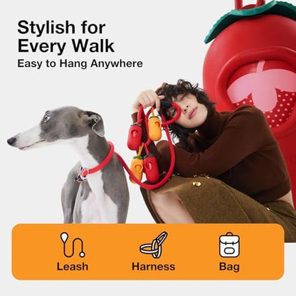 VETRESKA Dog Poop Bag Dispenser with Citrus Scented Waste Bags, 105 Counts