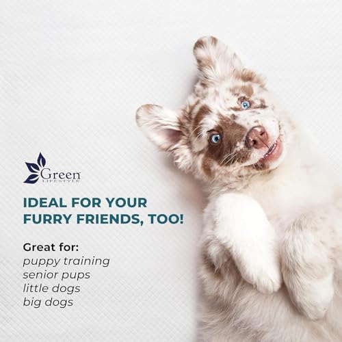 GREEN LIFESTYLE Underpads - Pet Training Pads for Dogs, Cats, Bunny, Chucks Pads for Adults, for use as Incontinence Bed Pads, Seniors Bed Pad (Pack of 50 - 30x36)