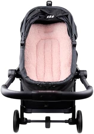 Easy Wash Dog Stroller Mat, Durable Orthopedic Pet Stroller Cushion for Dogs & Cats, Ergonomic Pad for Pet Cart, Ideal Accessories & Pads for Comfortable Rides (Cotton Pink, S)