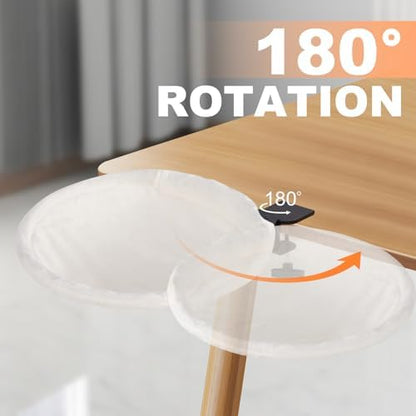 Uross Cat Desk Bed - 180° Rotating Soft & Comfortable Rabbit Fur Bed, Modern Indoor Cat Nest Furniture for Office Desks and Game Tables, Island Table-Supports 50 lbs-(Beige)