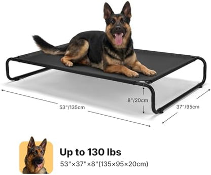 Veehoo Cooling Elevated Dog Bed, Outdoor Raised Dog Bed for Large Dogs