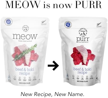 The New Zealand Natural Pet Food Co. Purr Beef and Hoki Freeze Dried Recipe