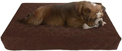 Waterproof Dog Bed - 2-Layer Memory Foam Pet Pad with Removable Machine Washable Cover - 30x21 Crate Mat for Dogs or Puppies by PETMAKER (Brown)