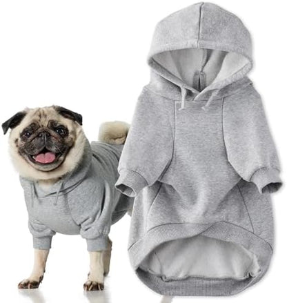 Pet Passion Rocky II Dog Hoodie, Heather Grey, X-Small