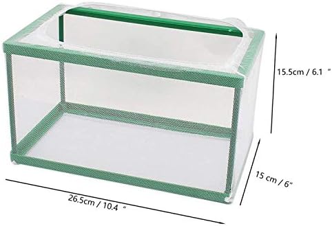 XMHF Nylon Mesh Fish Fry Hatchery Breeder Box Separation Net White Green