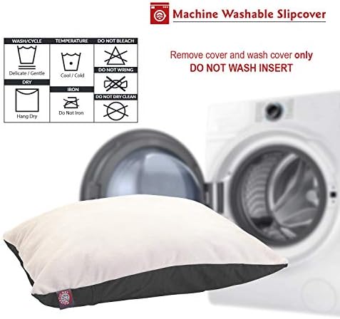 Majestic Pet Rectangle X-Large Dog Bed Washable – Removable Slipcover Pet Bed – Dog Crate Bed Super Value Pillow Dog Bed – Dog Kennel Bed for Sleeping - Dog Bed X-Large Breed 42 x 60 Inch – Gray