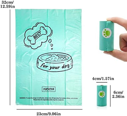 180 Dog Poop Bags Lavender Scented –Leak Proof, Easy Tear, 9"x13" Standard Size – Durable for Large/Small Dogs, Fits Most Dispensers (12 Rolls, Crystal Blue)