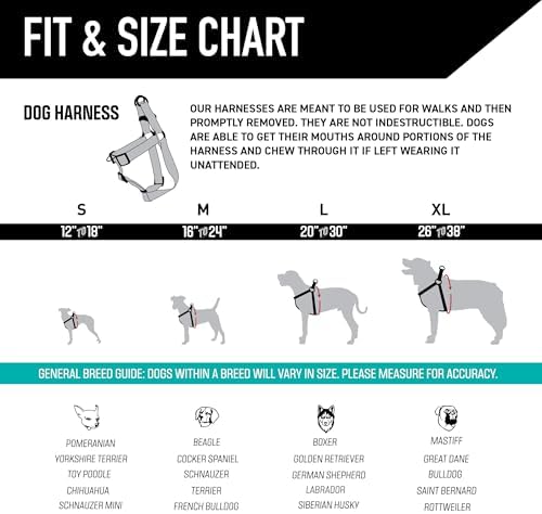 Wolfgang Heavy Duty Adjustable Dog Harness, Pull-Tested to Over 800 lbs for Walking & Training, NewMoon Print, Large