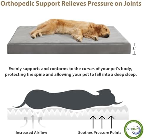 RRPETHOME Indestructible Dog Beds for Aggressive Chewer, Chew Proof Dog Bed