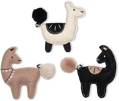 Fringe Studio Llamas JUST SAY Cat Toy Mini Sets of 3, PetShop Collection (904048)