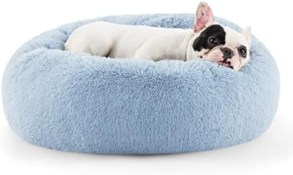 Bedsure Calming Small Dog Bed Donut Washable Cat＆Puppy Bed,23 inches