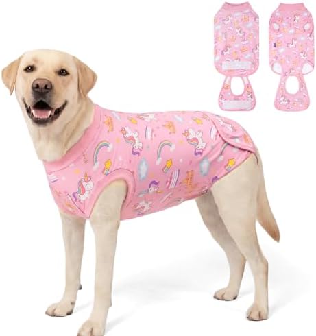 cyeollo Recovery Suit for Dogs Surgery Surgical Dog Onesie, Unicorn, XL