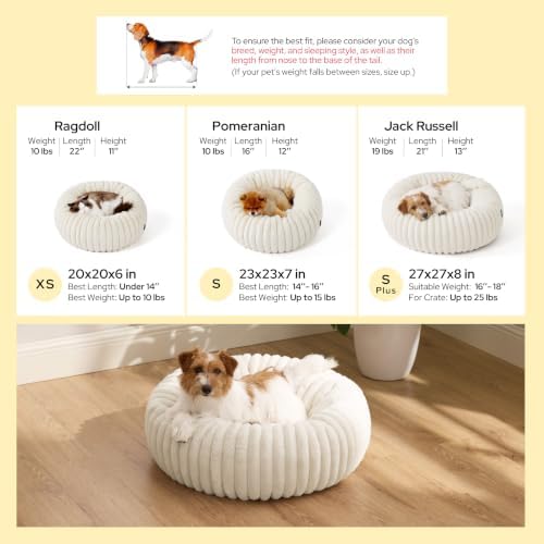 Bedsure ComfyFleece™ Donut Small Dog Bed with Removable Washable Cover