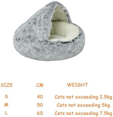 Cat Houses,Cat Beds for Indoor Cats,Cat Sleeping Bag,Small Cat Bed,Cat Condo,Cat Houses & Condos,Winter Warm Shell Semi-Closed Cat Litter Box,Pet Cat Bed,Semi-Enclosed Cat Litter Box