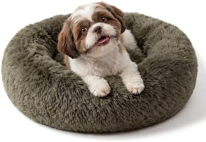 nononfish Soft Dog Bed for Small Dogs,Plush Round Calming Pet Bed