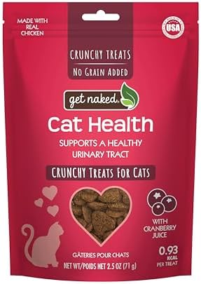 Get Naked Biteables Daily Crunchy Cat Treats for Skin Health, Cranberry Flavor, Made with Real Chicken and Cranberry, Functional Kitten Treats, Protein, Grain-Free, 2.5oz