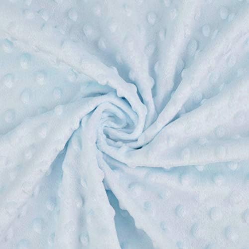 American Baby Company Heavenly Soft Chenille Receiving Blanket (30" x 40"), 2-Layer Design with Minky Dot & Silky Satin, Blue, for Boys and Girls