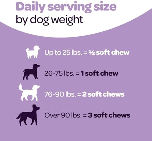 Calming Chews for Dogs | Herbal Dog Calming Chews for Anxiety from Normal and Occasional Stressors Including Separation Storms Grooming & Travel | NASC Certified & Made in the USA | 60 Count