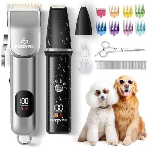 Dog Grooming Kit Dog Clippers for Grooming for Thick Curly Coats