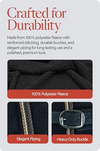 HORZE Kiel Horse Blankets for Real Horses, Fleece Horse Cooler Sheet