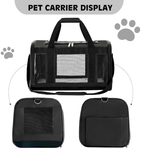 Extra-Large Cat Carrier, Soft-Sided Collapsible Pet Carrier up to 22 lbs
