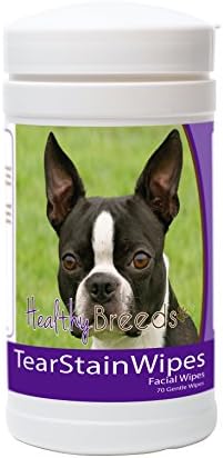 Healthy Breeds Boston Terrier Tear Stain Wipes 70 Count