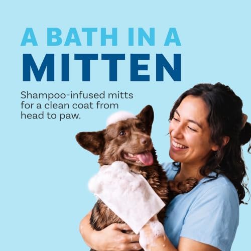 ScrubbyPet No Rinse Pet Wipes- Use Pet Bathing, Pet Grooming Pet Washing, Simple to Use,Just Lather, Wipe, Dry. Excellent Sensitive Skin. The Ideal Pet Wipes Bathing Your Pet Dog Cat.