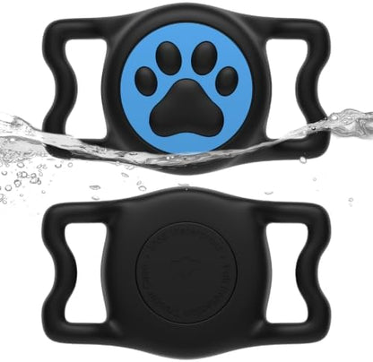 IP68 Waterproof Dog AirTag Holder for Dog Collar, Soft, Stretchy Silicone