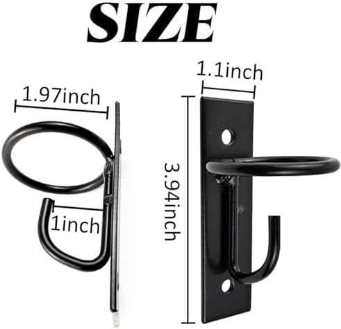 ROYHOO 4PCS Bucket Hooks for Horses Equestrian Bucket Hook Metal Water Bucket Hangers Horse Stalls Feed Bucket Barn Farmhouse Supplies (4)