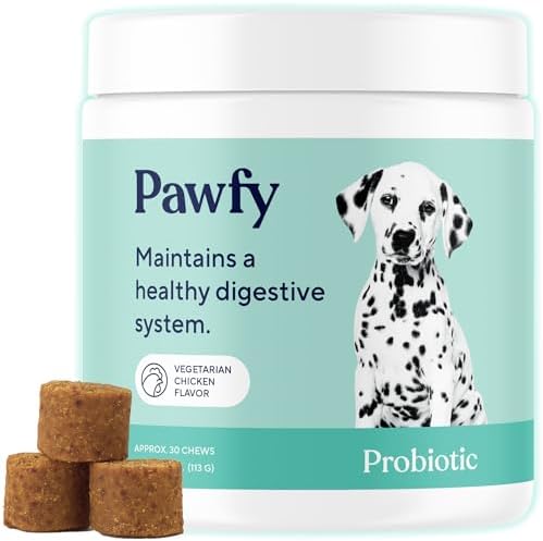 Pawfy Probiotics for Dogs - Digestive & Gut Health Supplement for Yeast