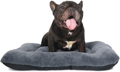 Crate Beds for Small Dogs,Comfort Fluffy Plush Dog Bed Kennel Pads for Crates 24 x 18 Inch, Non-Slip and Machine Washable Pet Sleeping Mat for Puppy/Cat,Dark Grey