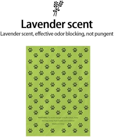 Dog Poop Bags Rolls, Lavender Scent Biodegradable Light Green, Large 9x13 Inch With Dispenser, Leakproof & Easy Tear 240 Count (16 Rolls) for Outdoor Dog Walking