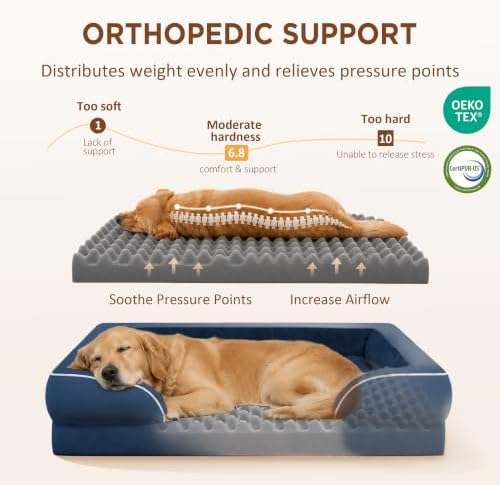 Comfort Expression Waterproof Orthopedic Dog Beds for Large Sized Dog
