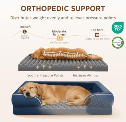 Comfort Expression Waterproof Orthopedic Dog Beds for Large Sized Dog