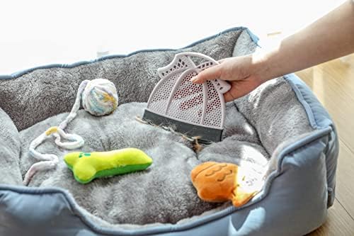 Broombi Pet Hair Remover, Cleans Lint, Dust, Human Hair - Reusable Silicone Blade Removes Dog and Cat Hair, Animal Fur - for Furniture, Rugs, Fabric, Clothes, Pillows, Bedding, Car Seats White