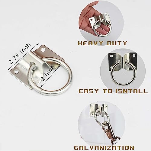 4PCS Cross Tie Ring for Horse,Block Tie Ring Hitching Ring with Screws for Horse Stall Stable