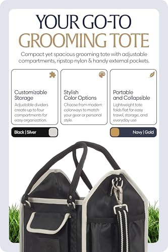 Equinavia Darby Horse Grooming Bag, Collapsible Tote with Strap, One Size